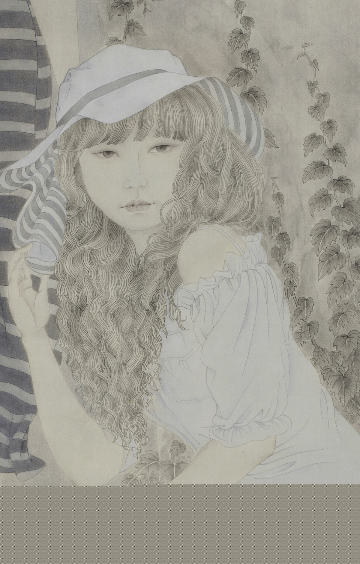 王永利工笔人物作品前后照片