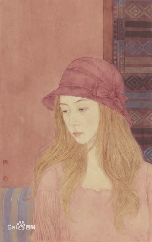 王永利工笔人物作品前后照片