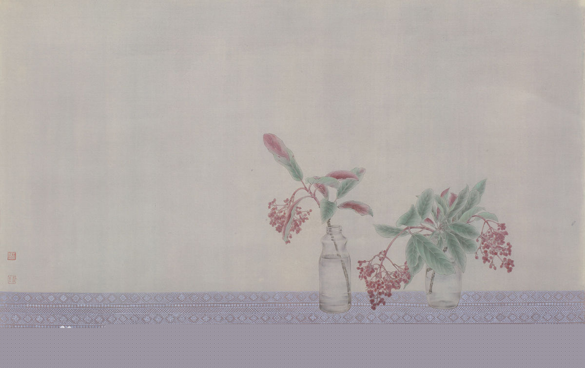 王永利工笔人物作品前后照片