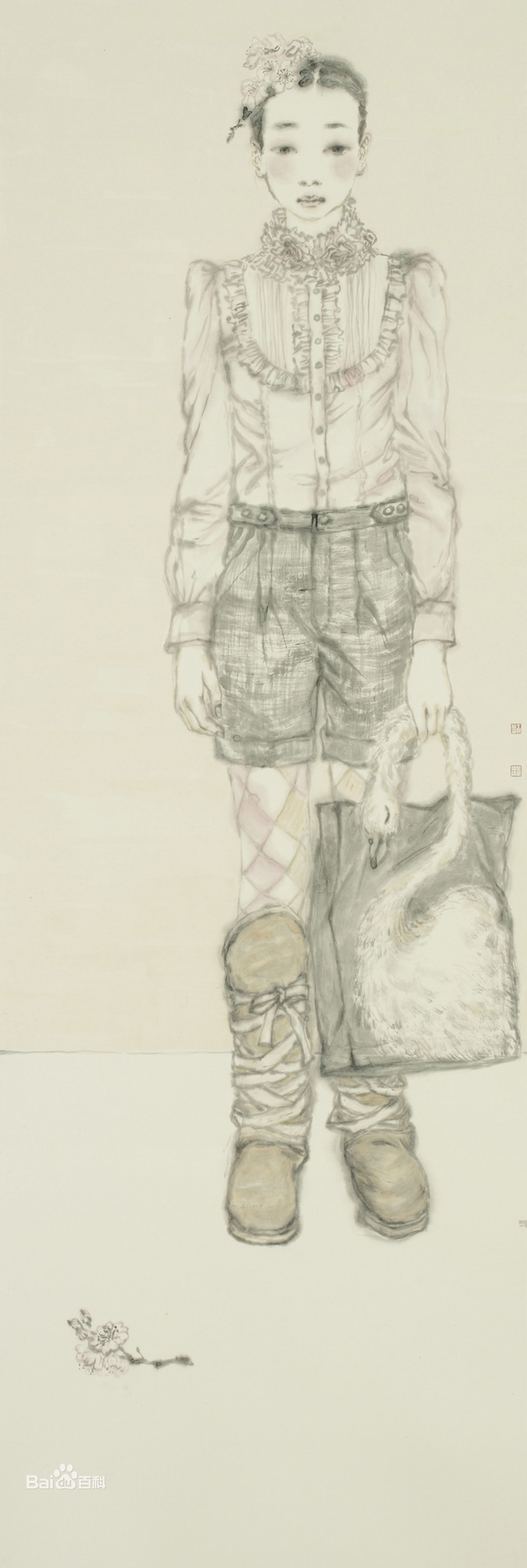 王永利水墨人物作品系列一前后照片