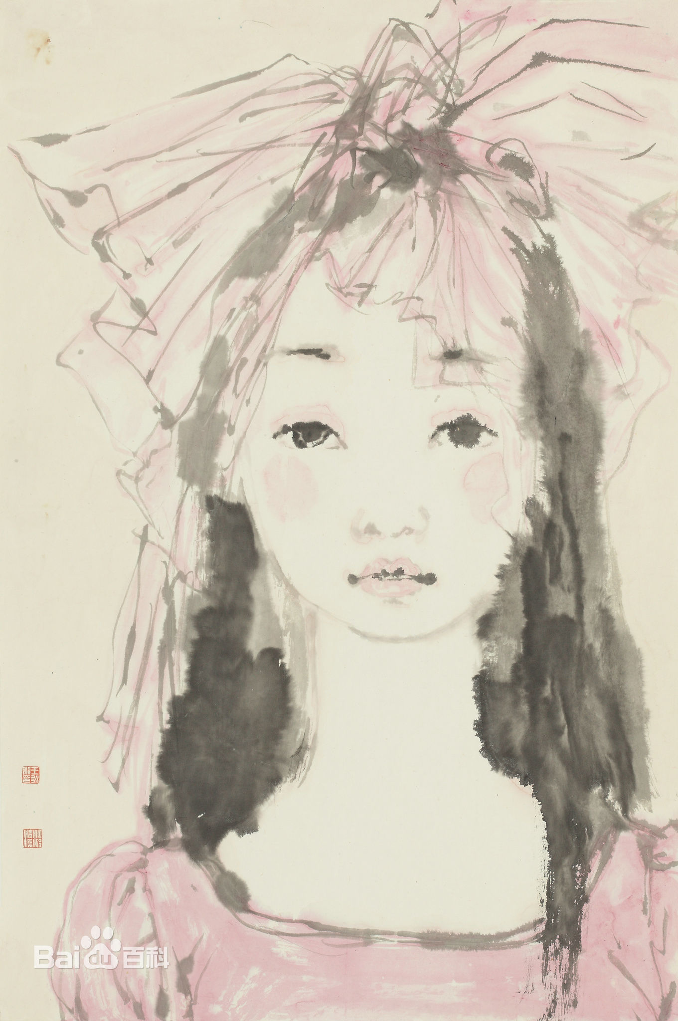 王永利水墨人物作品系列二前后照片