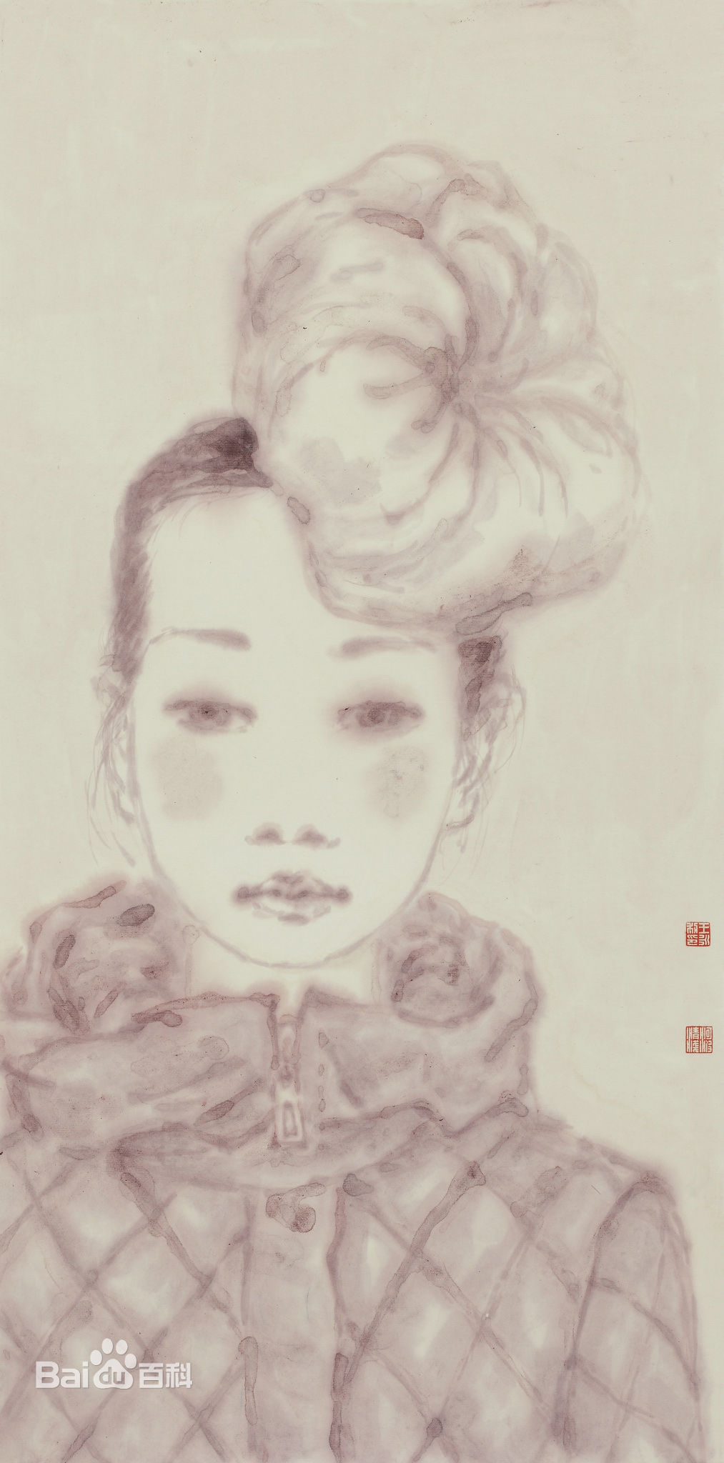 王永利水墨人物作品系列二前后照片