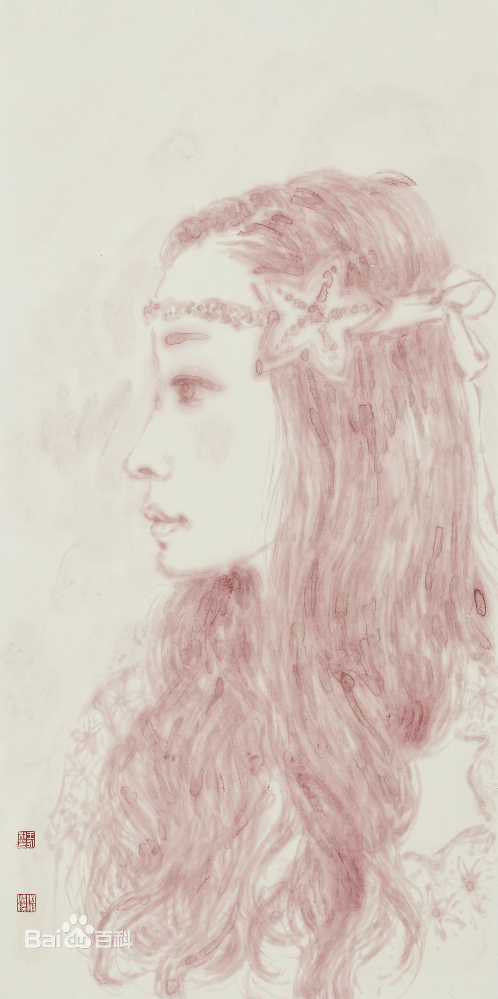 王永利水墨人物作品系列二前后照片