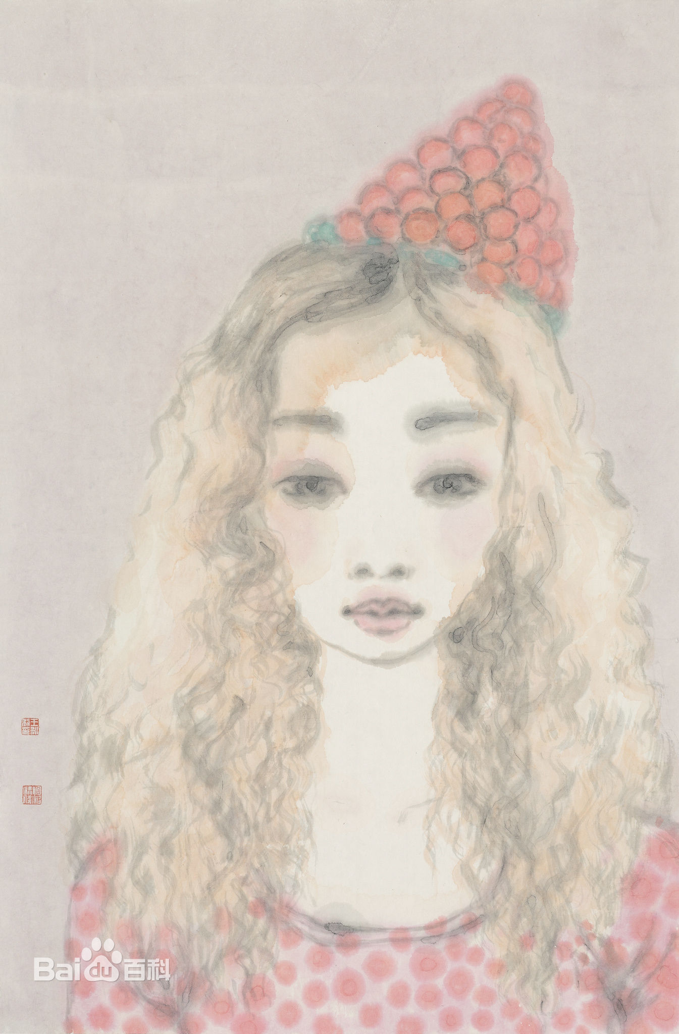 王永利水墨人物作品系列二前后照片