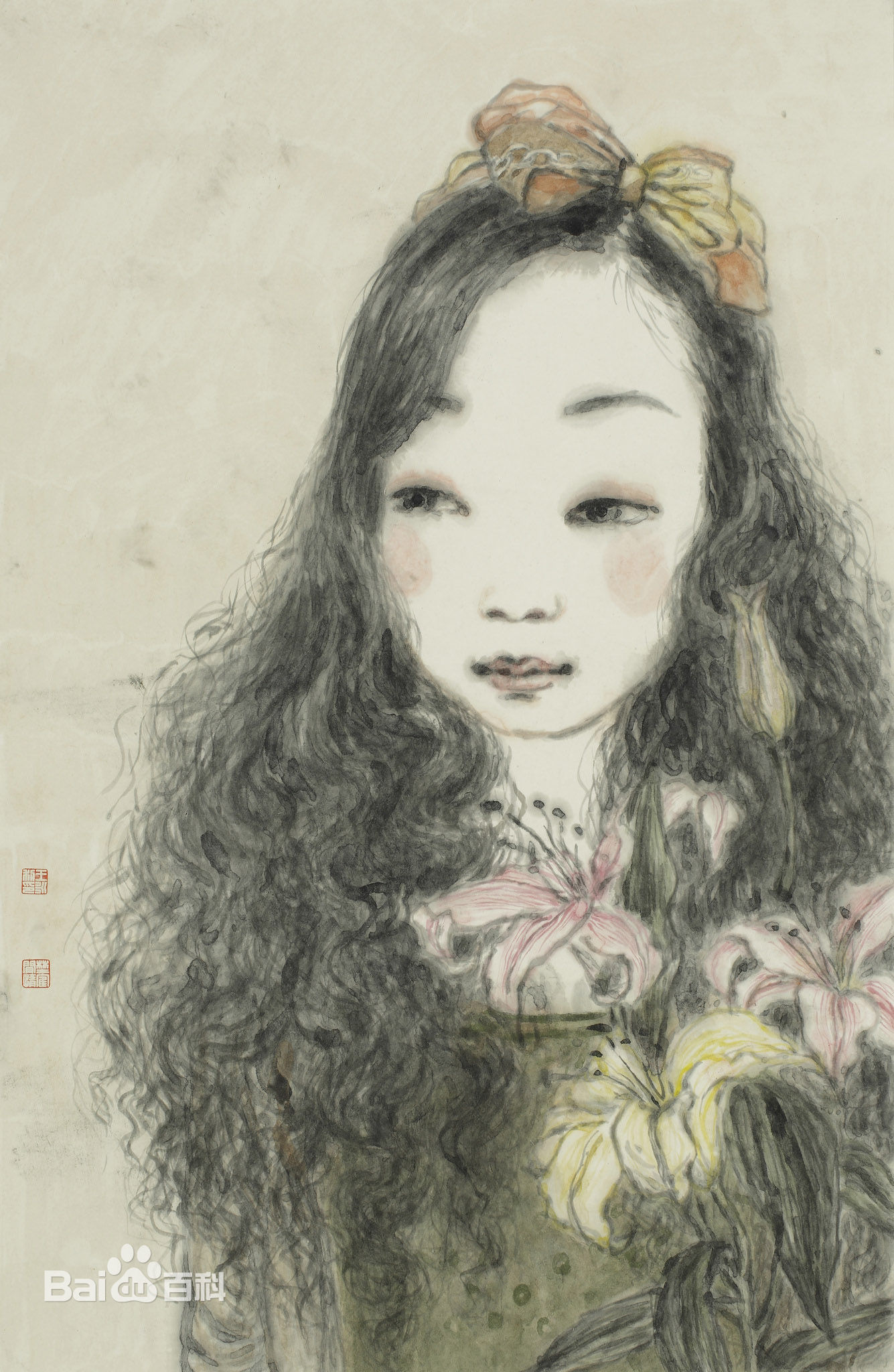 王永利水墨人物作品系列二前后照片