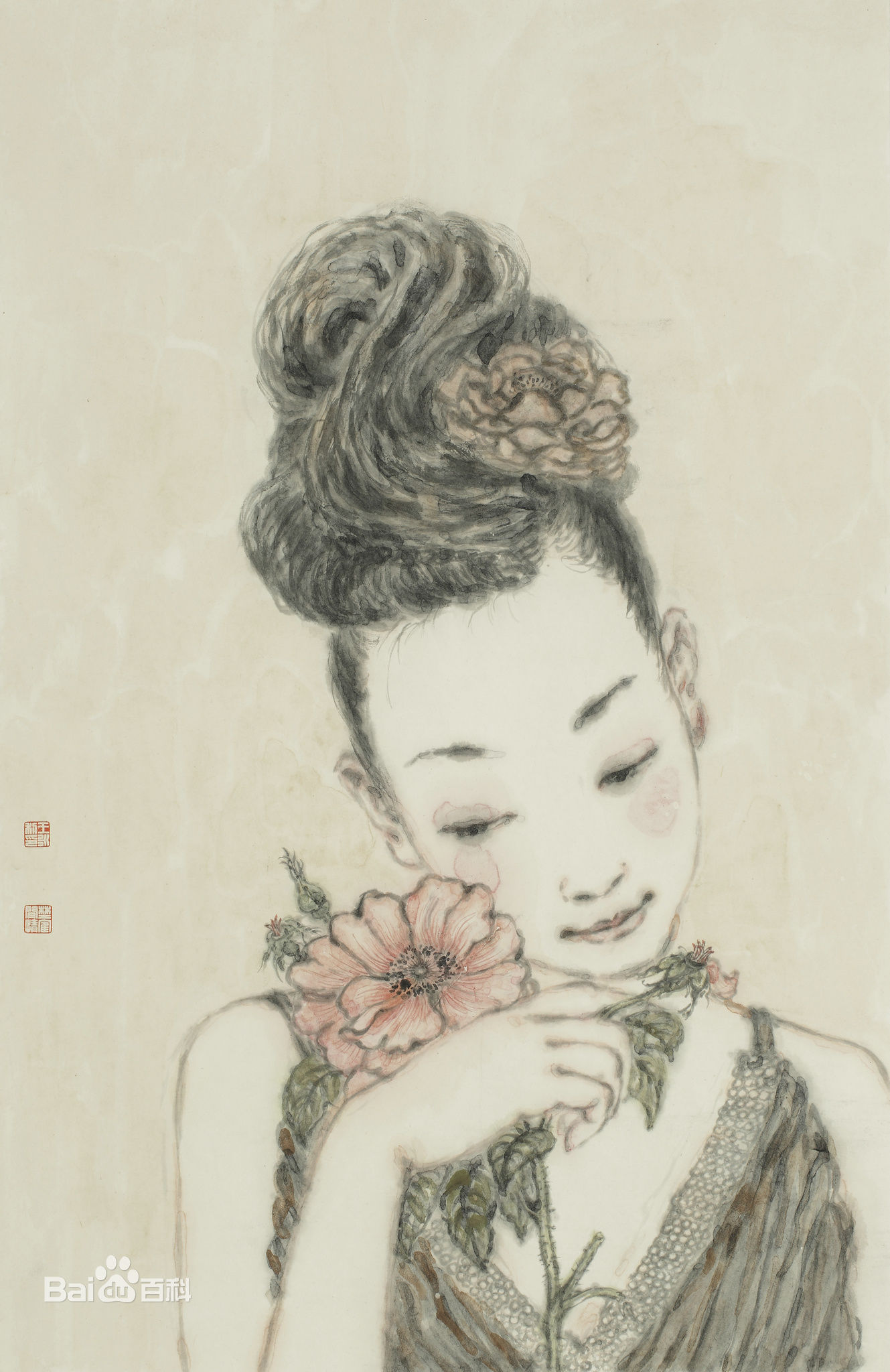 王永利水墨人物作品系列二前后照片