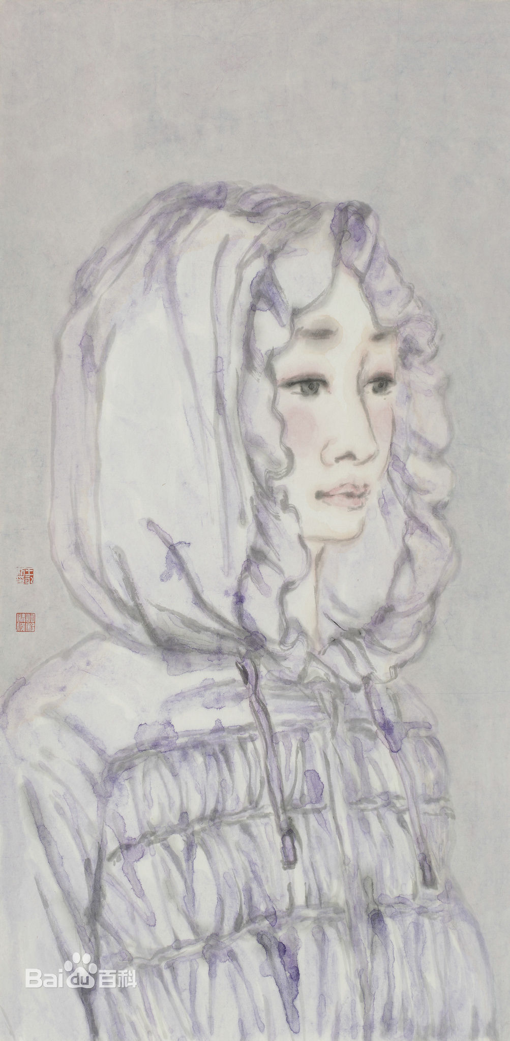 王永利水墨人物作品系列二前后照片