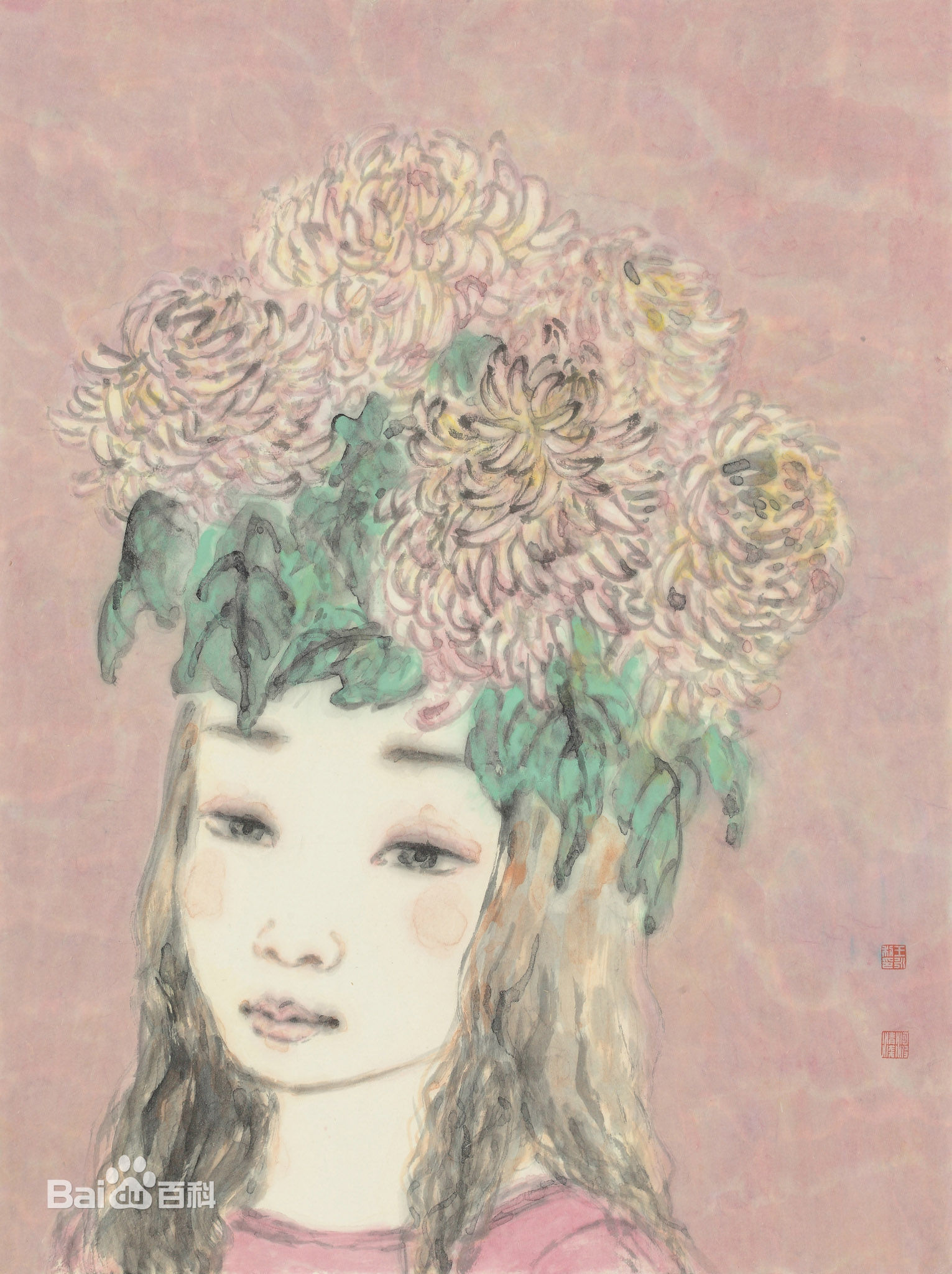 王永利水墨人物作品系列二前后照片