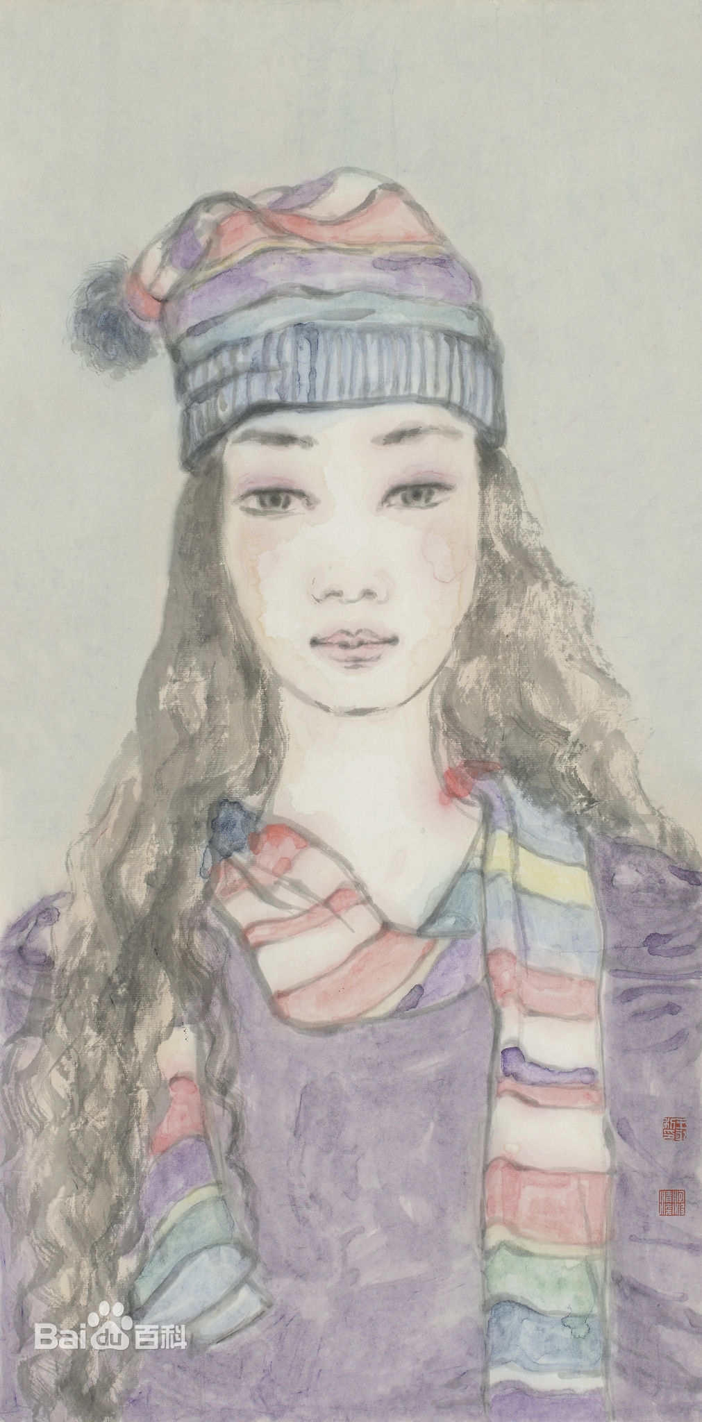 王永利水墨人物作品系列二前后照片