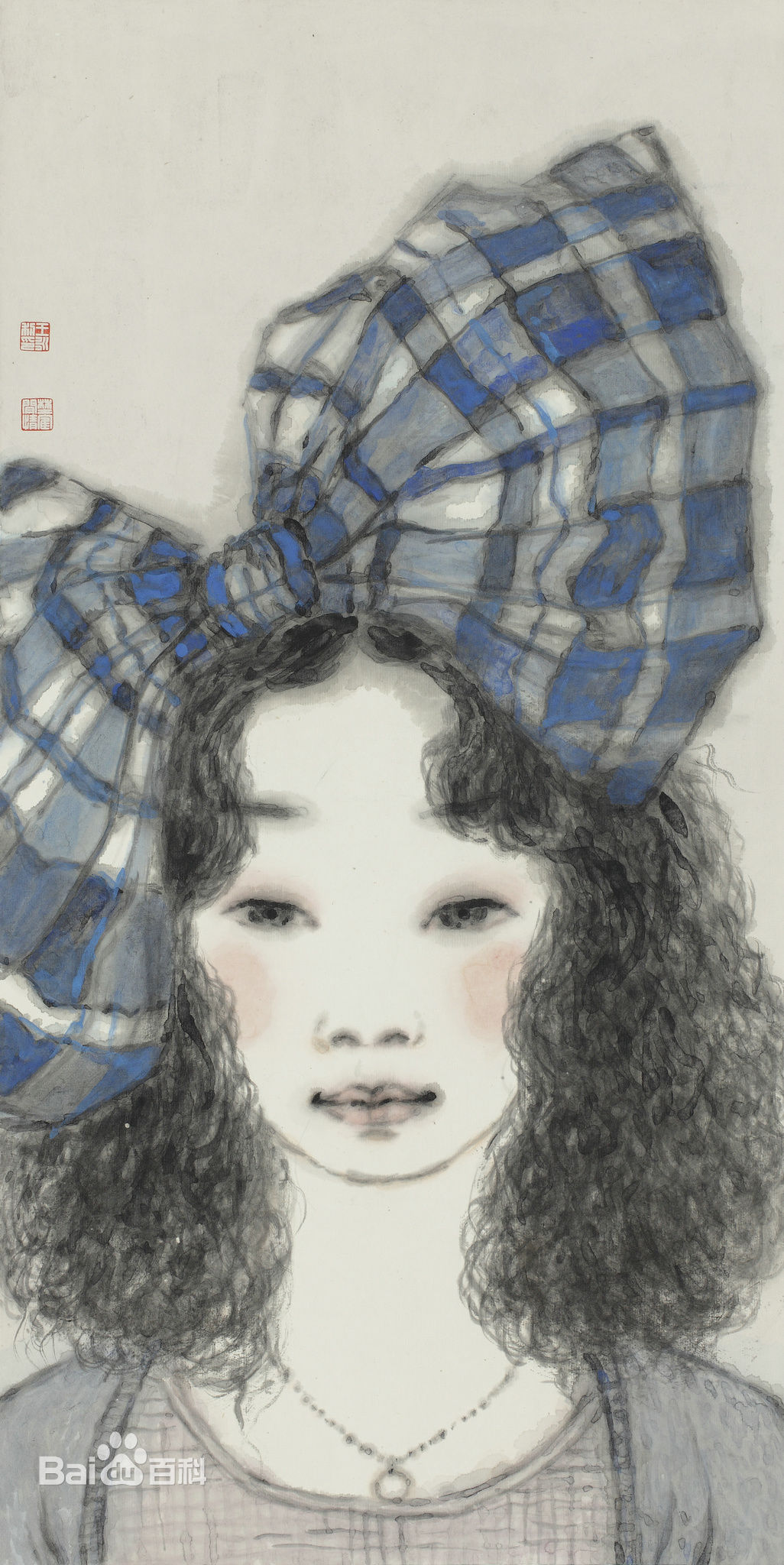 王永利水墨人物作品系列三素颜照壁纸