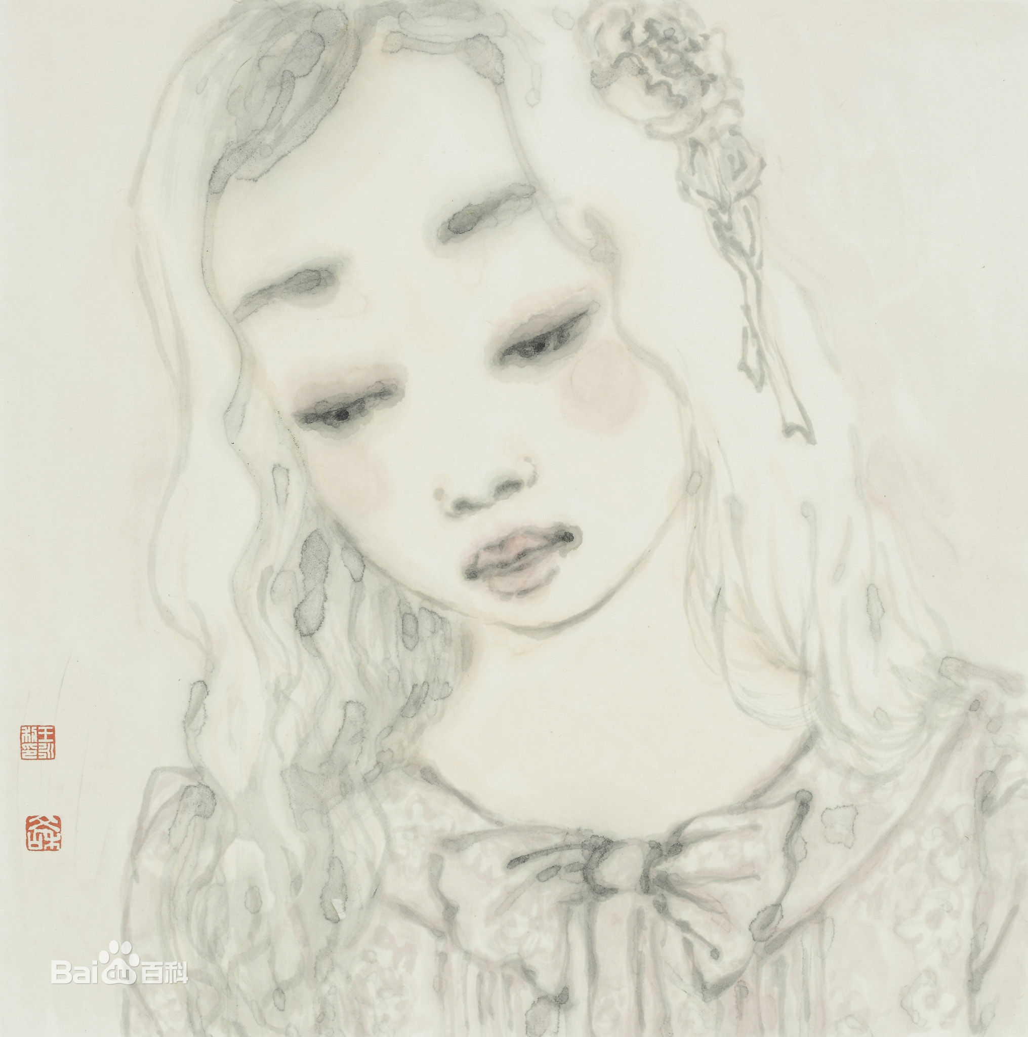 王永利水墨人物作品系列四素颜照相册