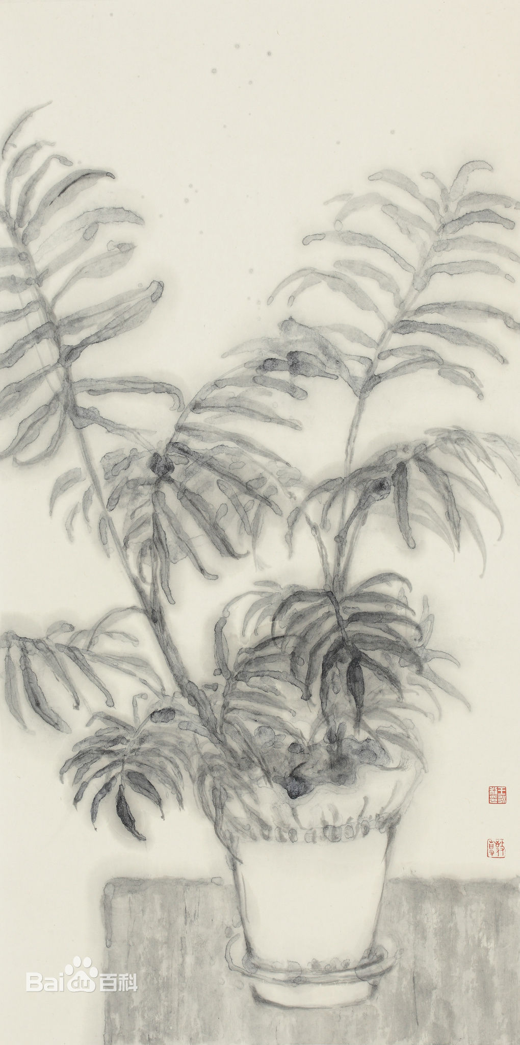 王永利水墨花鸟作品壁纸壁纸