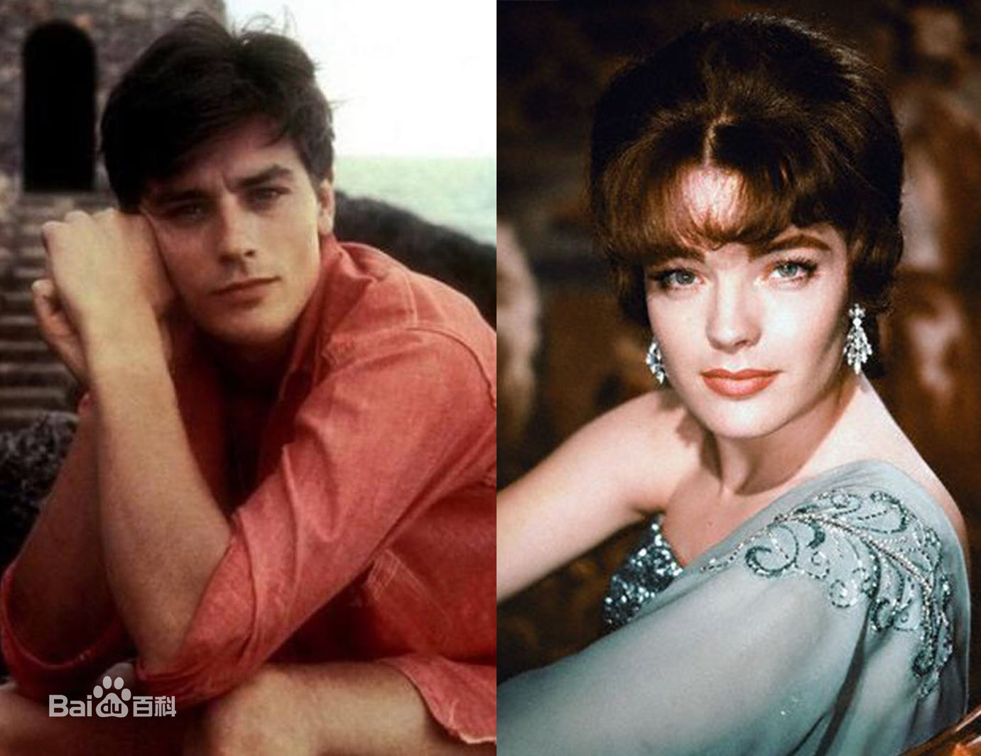 罗密·施奈德(Romy Schneider)与阿兰·德龙素颜照相册