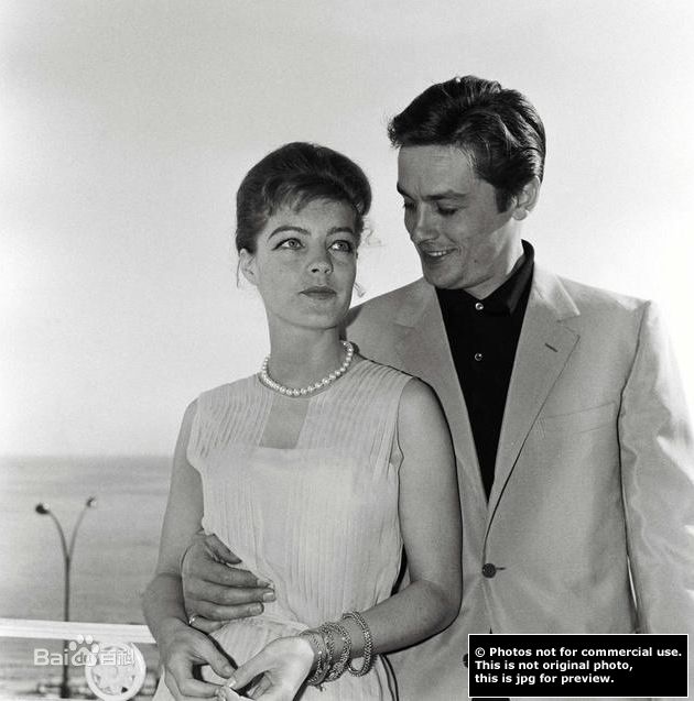 罗密·施奈德(Romy Schneider)与阿兰·德龙前后照片