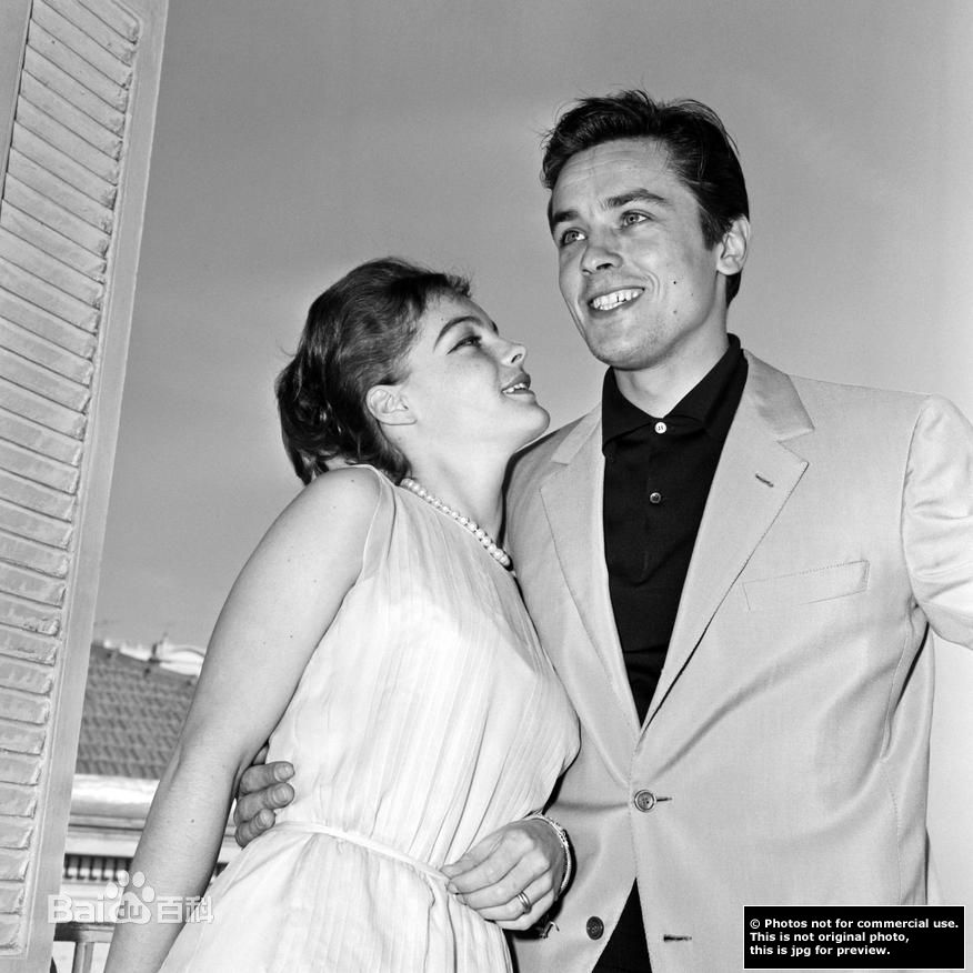 罗密·施奈德(Romy Schneider)与阿兰·德龙前后照片