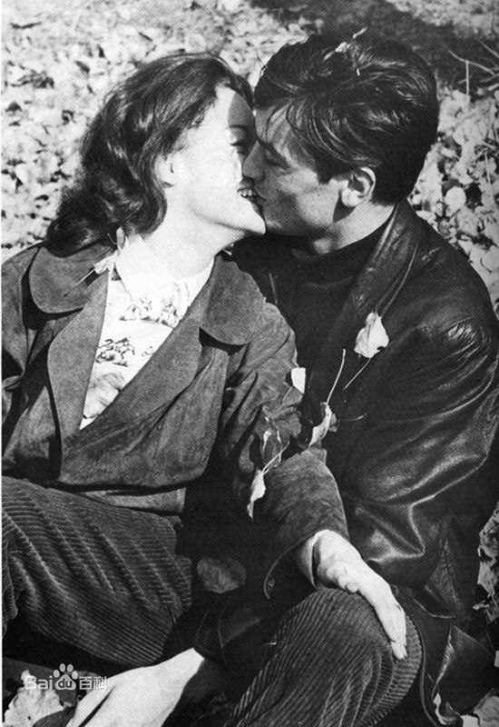 罗密·施奈德(Romy Schneider)与阿兰·德龙前后照片