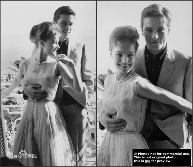 罗密·施奈德(Romy Schneider)与阿兰·德龙前后照片