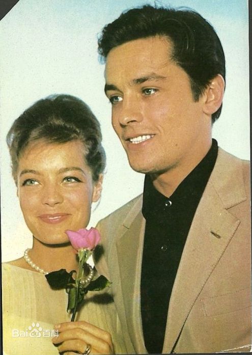罗密·施奈德(Romy Schneider)与阿兰·德龙前后照片