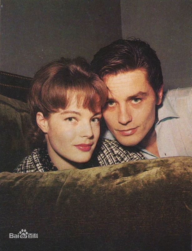 罗密·施奈德(Romy Schneider)与阿兰·德龙前后照片