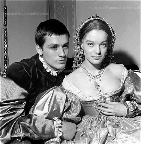 罗密·施奈德(Romy Schneider)与阿兰·德龙前后照片