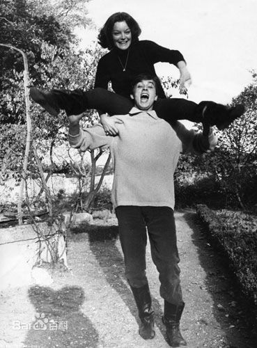 罗密·施奈德(Romy Schneider)与阿兰·德龙前后照片