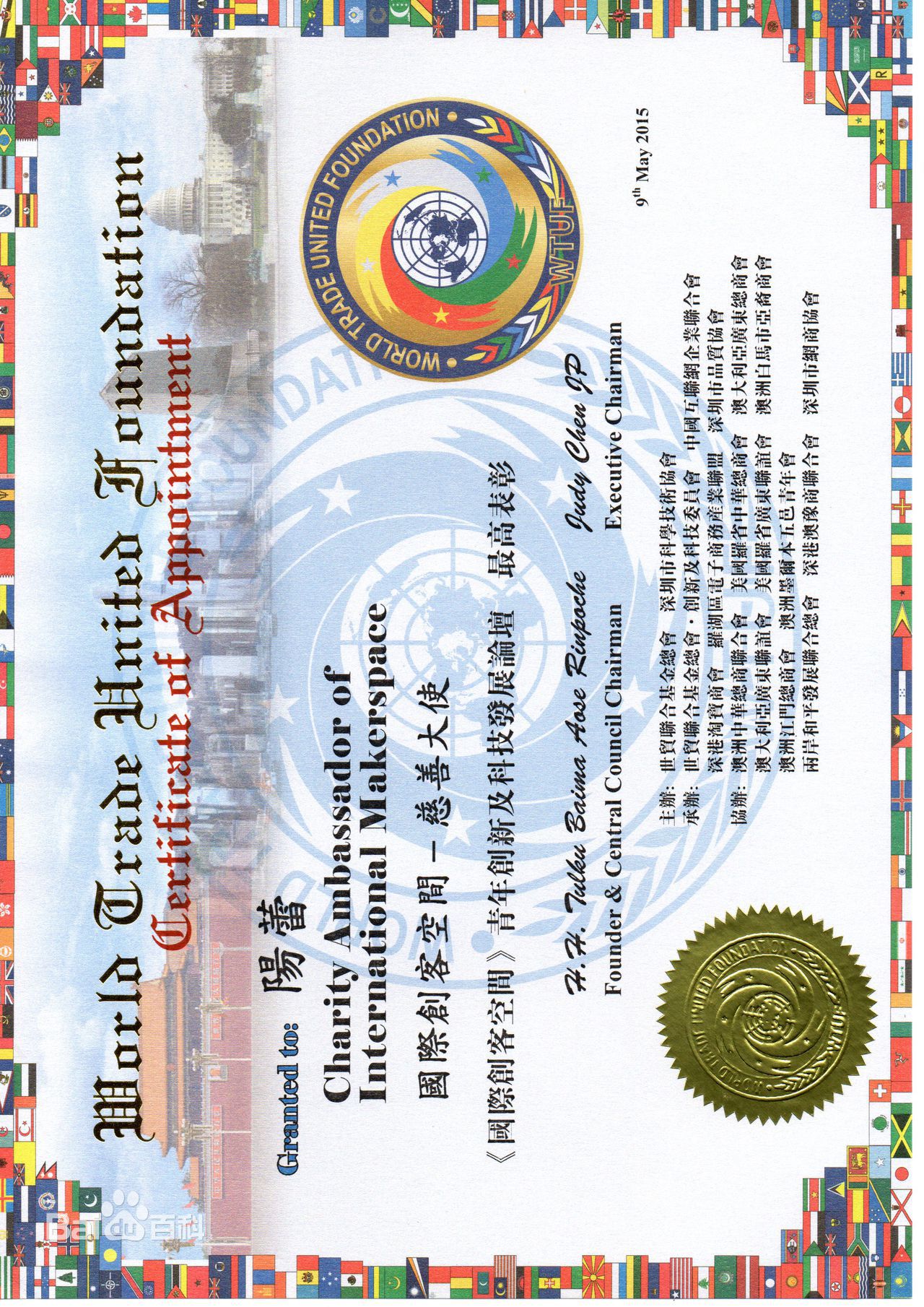 阳蕾(Shine Yang)荣誉表彰及社会活动生活照相册