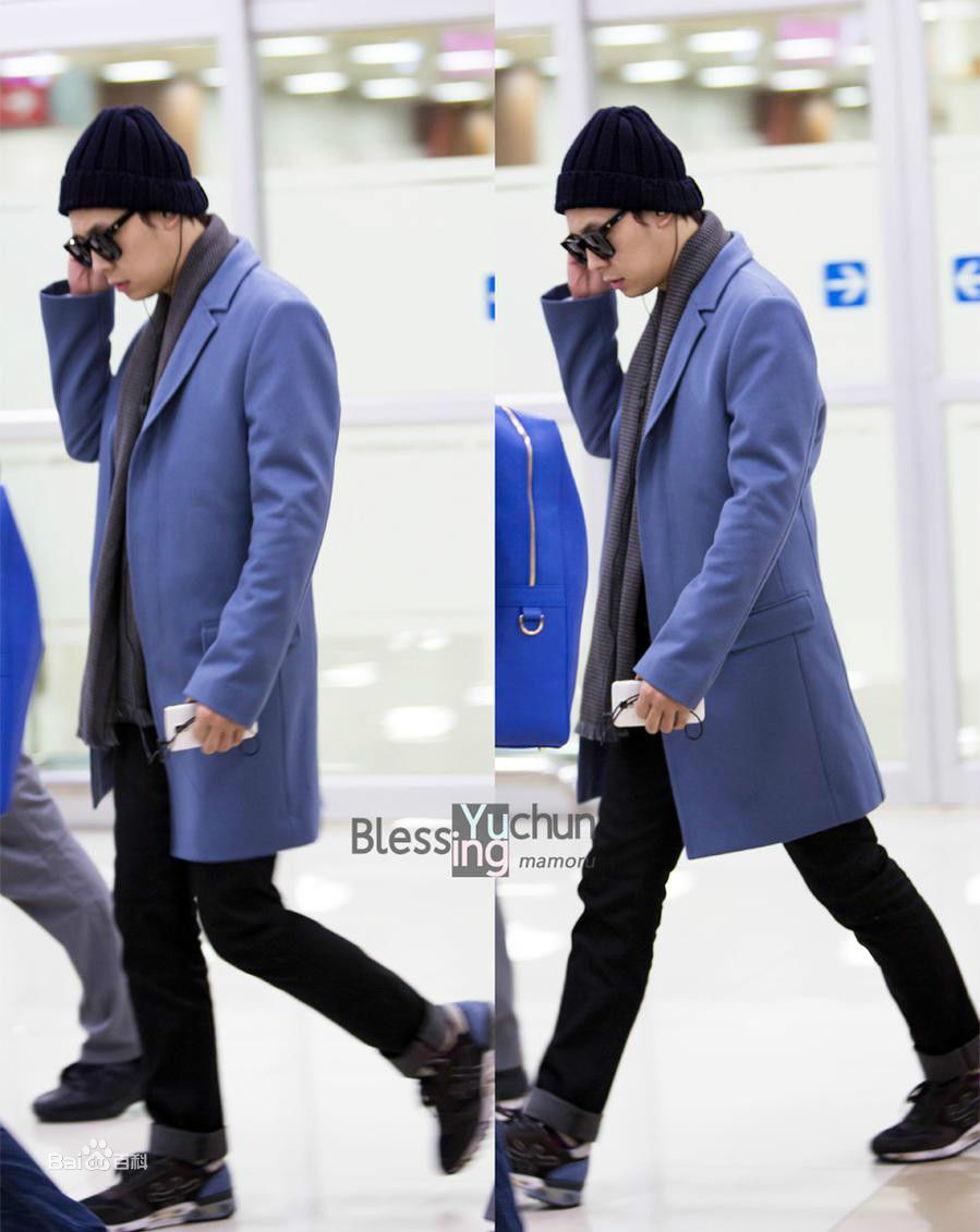 朴有天(，パク·ユチョン，park yoo-chun)机场时尚图册