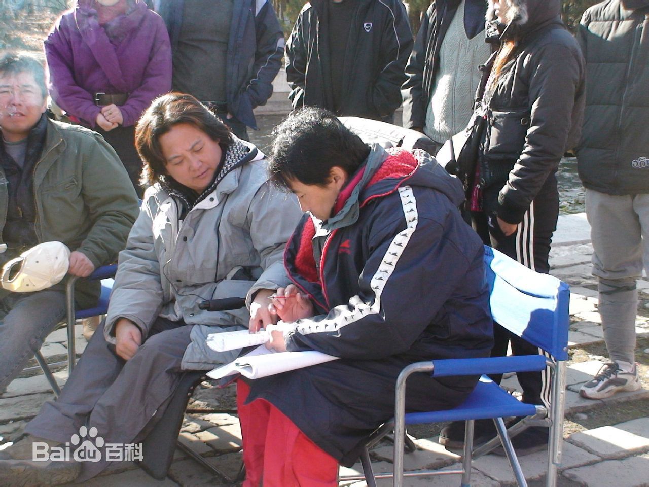 陈强在电视剧《东陵大盗》现场中的