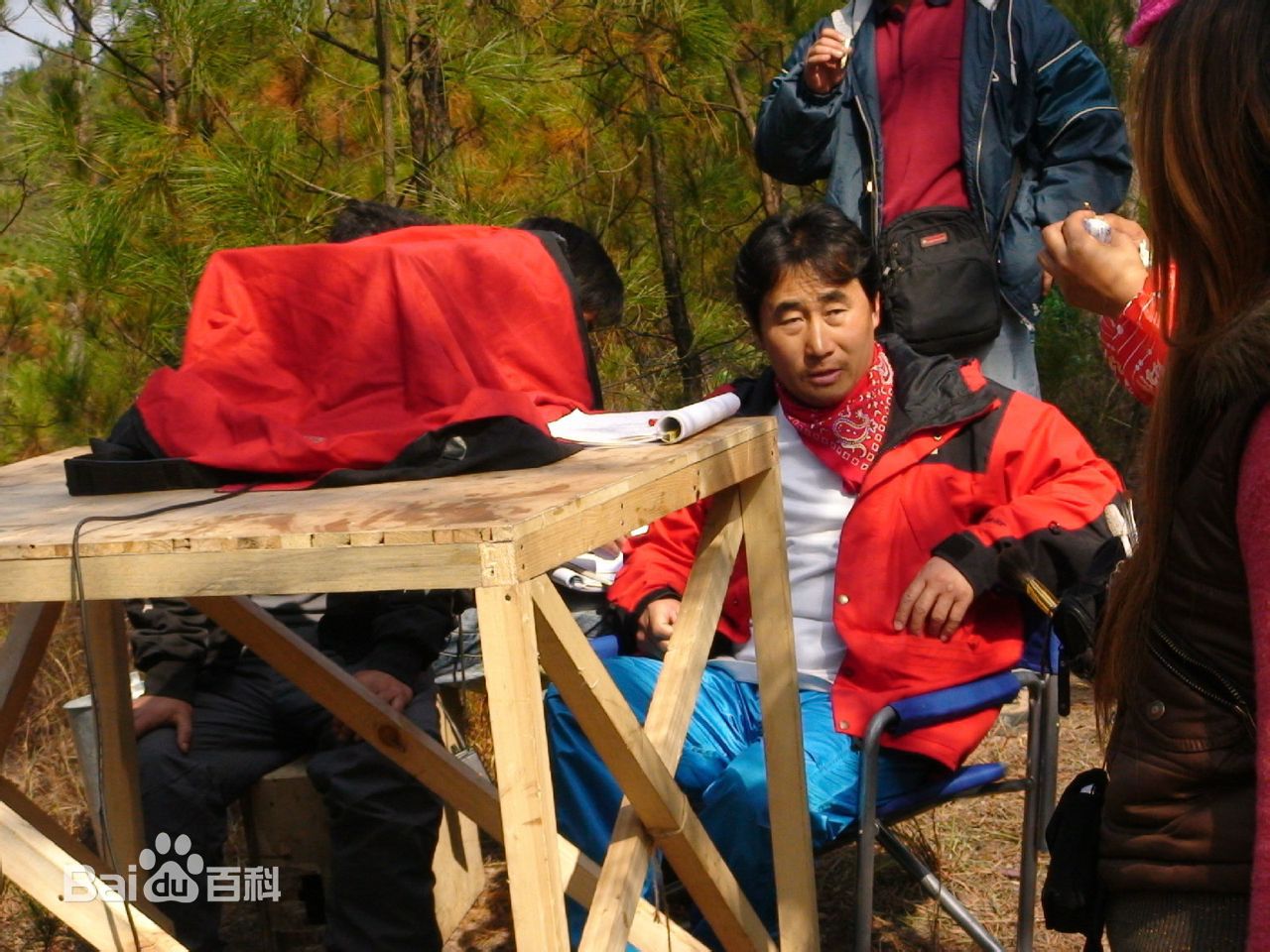 陈强在电视剧《东陵大盗》现场中的