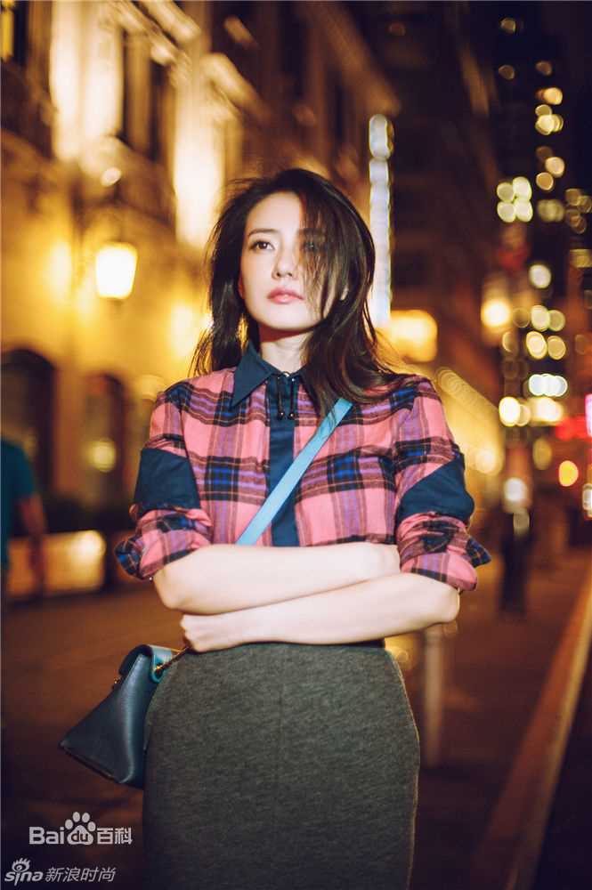 高圆圆(Gao Yuanyuan)纽约夜景街拍图片图册