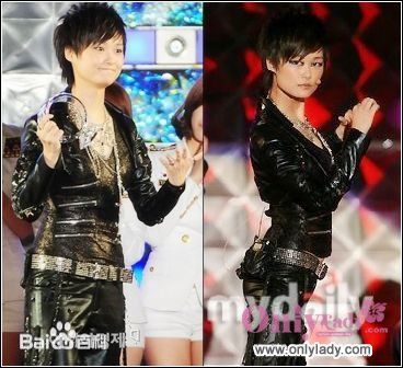 李宇春(Chris Lee)EMA全球最佳艺人（国际奖项）前后照片