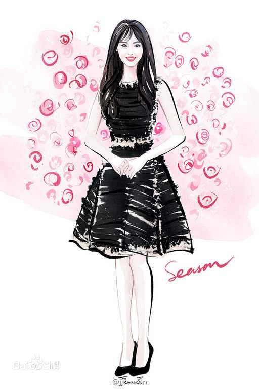 郑爽(Zheng Shuang)手绘素颜照相册