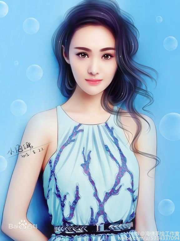 郑爽(Zheng Shuang)手绘素颜照相册