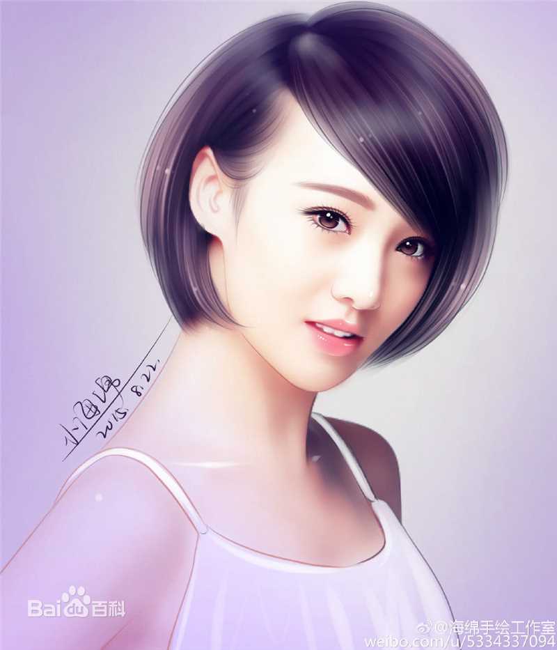 郑爽(Zheng Shuang)手绘素颜照相册