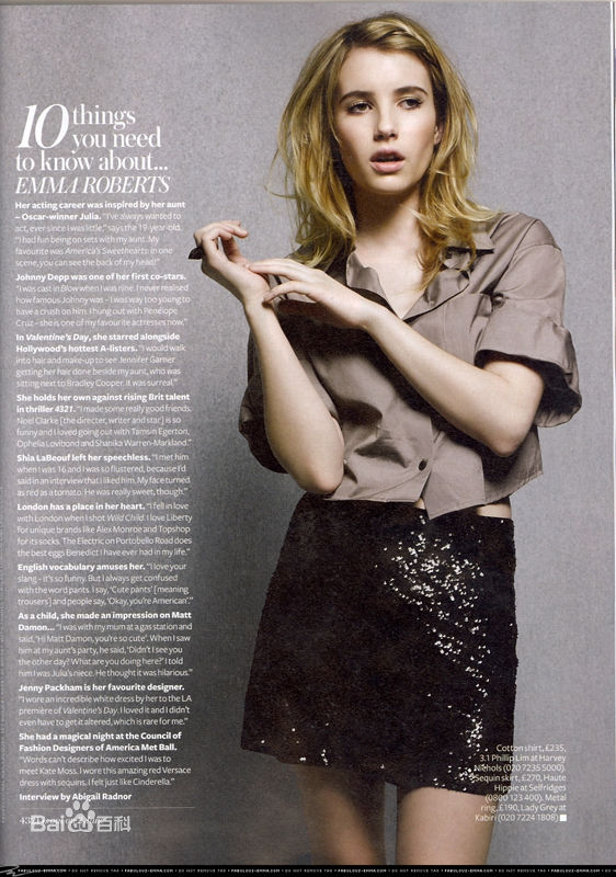 艾玛·罗伯茨(Emma Roberts)Emma素颜照相册