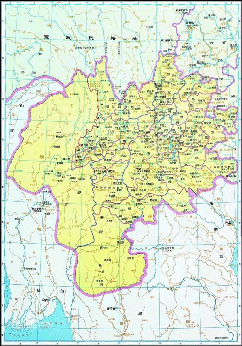 元朝(Yuan dynasty)地图图片图集