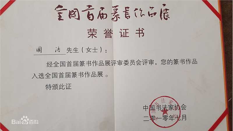 国浩荣誉证书性感图片图集