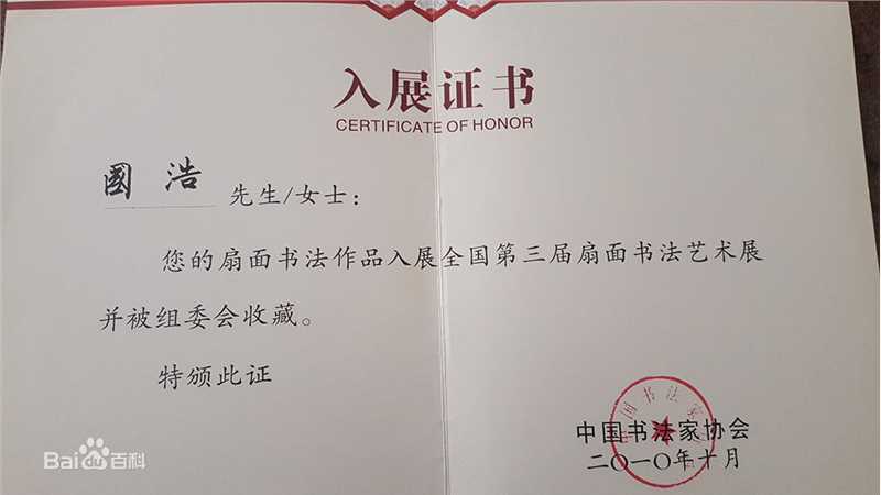 国浩荣誉证书性感图片图集