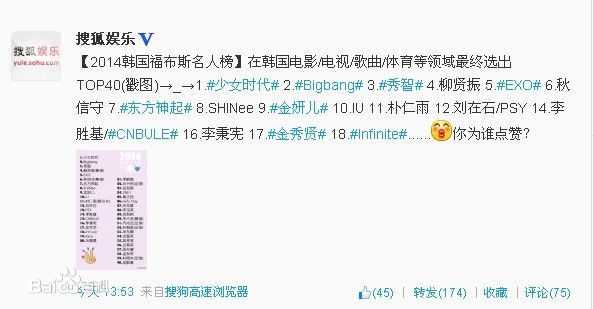 少女时代(韩文： 日文：しょうじょじだい 英文：Girls' Generation)福布斯韩国名人榜图片图册