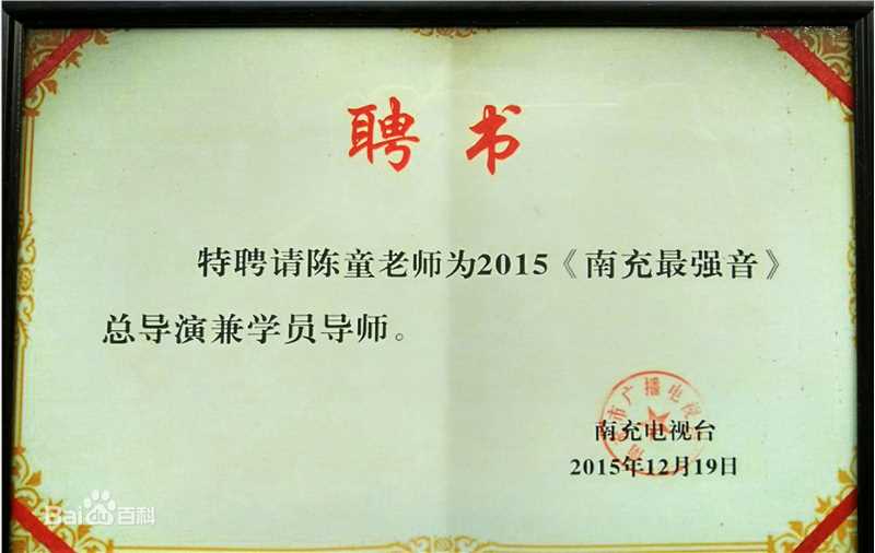 陈童(Charlie)所获荣誉图册