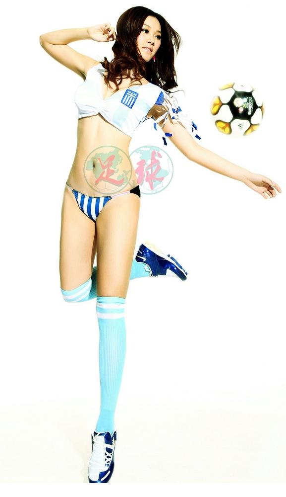 特别专辑性感足球宝贝坦胸助阵欧洲杯希腊队图片