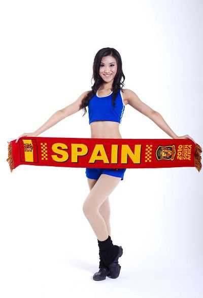 高清清纯宝贝助威世界杯,争芳斗艳挺偶像球队_图册