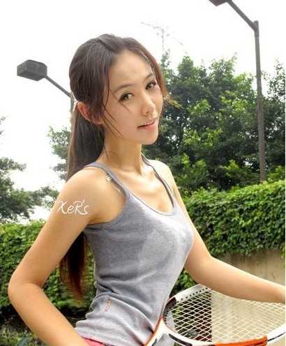 优质香汗淋漓弄湿薄衫之网球美女图片
