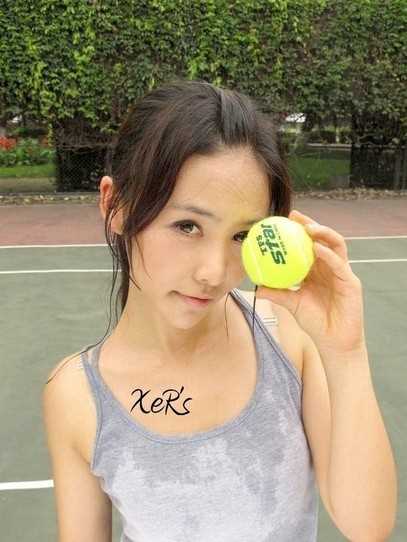 优质香汗淋漓弄湿薄衫之网球美女图片