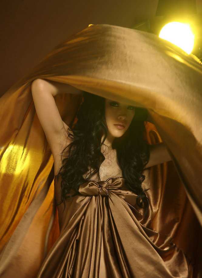 高清宝贝徐黛妮华丽,金色礼服显高贵图集