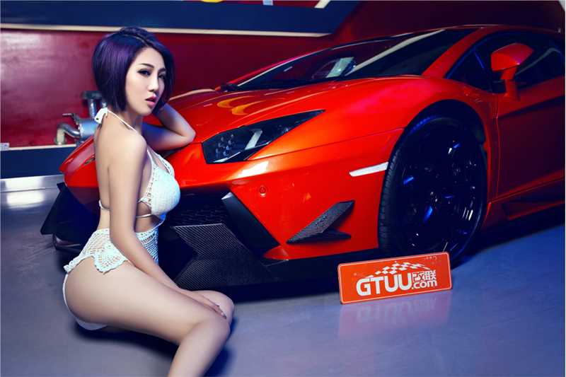 高清女神王尔琳与极品超跑LP7图集