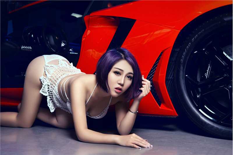 高清女神王尔琳与极品超跑LP7图集