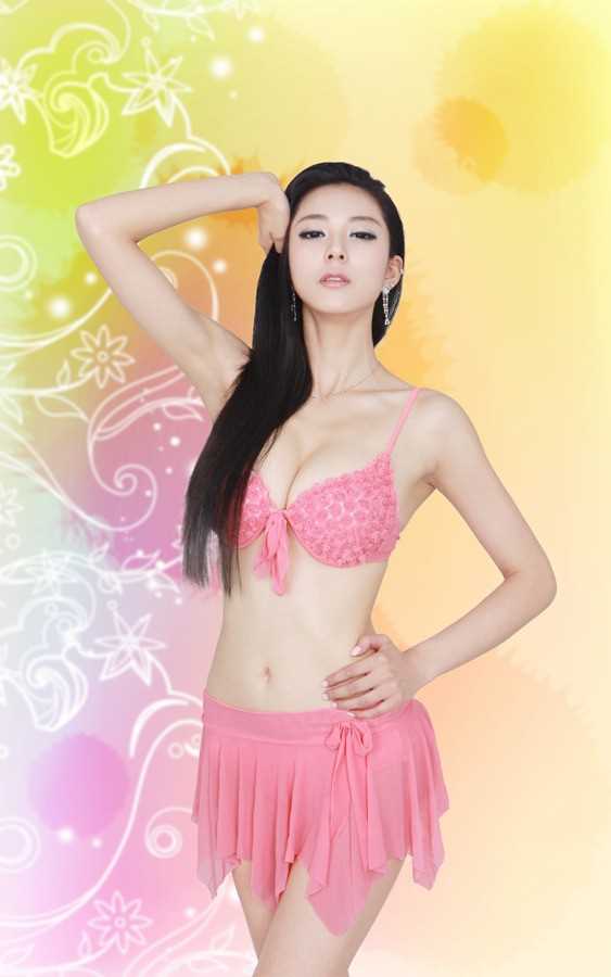 最全性感内衣模特艾尚真绝美粉色相册