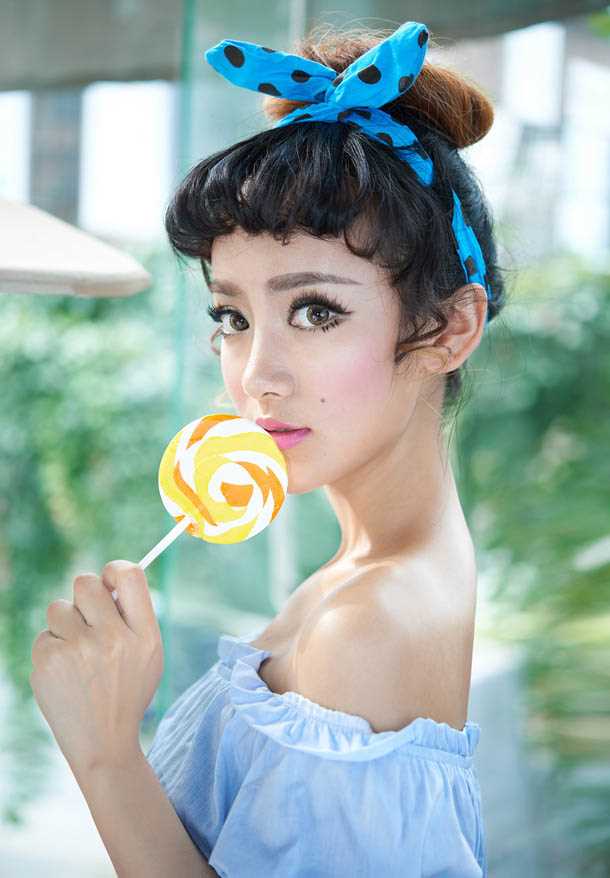 特别专辑美女模特喻曦俏皮可爱美美哒图片