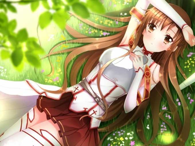 刀剑神域亚丝娜湿身动漫美女图片